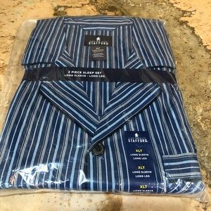 TALL - Stafford® Men's Broadcloth Pajama Set - XLT